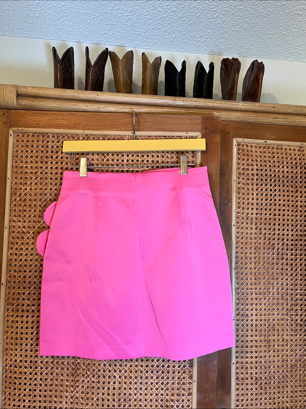 Women’s Zara Pink Heart Pocket Mini Skirt with Lining Size M